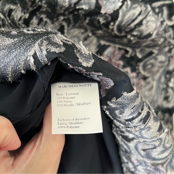 Marchesa Notte Jeweled Damask Cocktail Dress size 12 - Picture 15 of 16